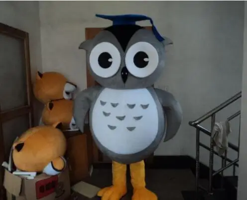 

Новинка 2025 года, милый роскошный костюм для взрослых, милый серый костюм талисмана орла для вечеринки, рождественское нарядное платье, костюм талисмана на Хэллоуин, бесплатная доставка