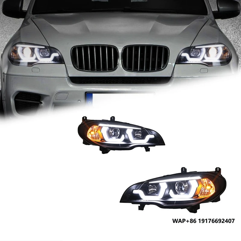 

Автомобильные фары FT для фар BMW X5 E70 2007-2013 X5 светодиодные фары для проектора дневные ходовые огни автомобильные аксессуары