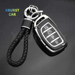 4 Buttons TPU Car Key Case Cover for Hyundai Tucson Santa Fe Rena Sonata Elantra Creta Ix35 Ix45 I10 I30 I40 Auto Shell Fob