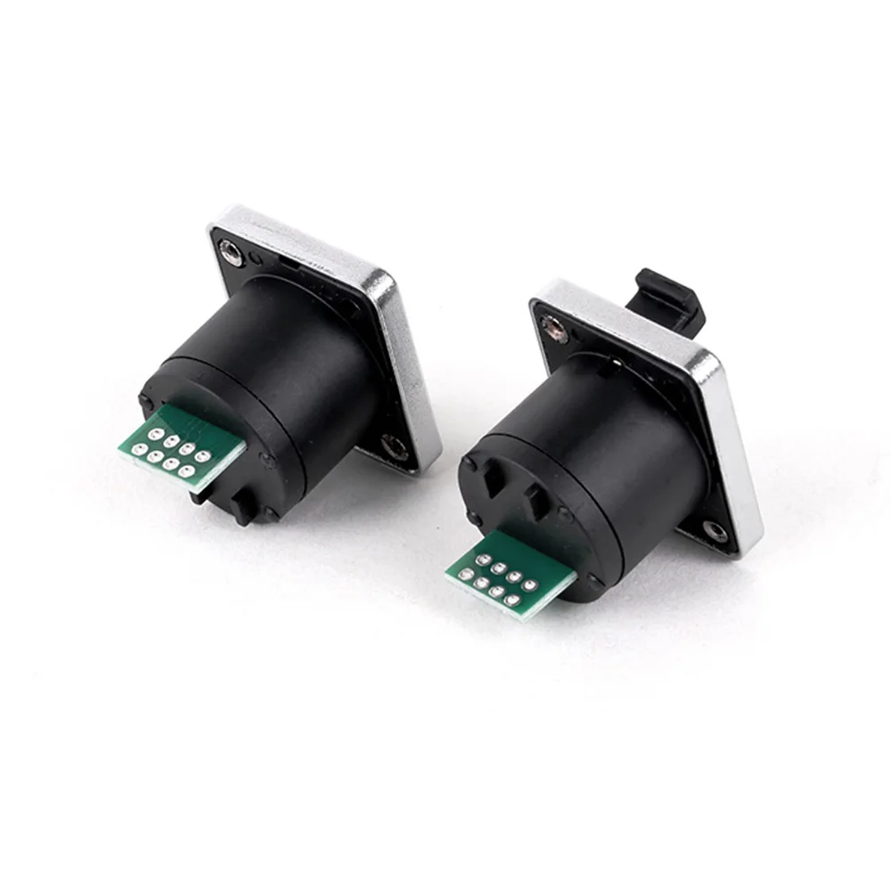 1pc Waterproof RJ45 with PCB Board Connector,IP65 D Type RJ45 8P8C CAT5/5E Female Panel Mount Socket Network Ethernet Connector