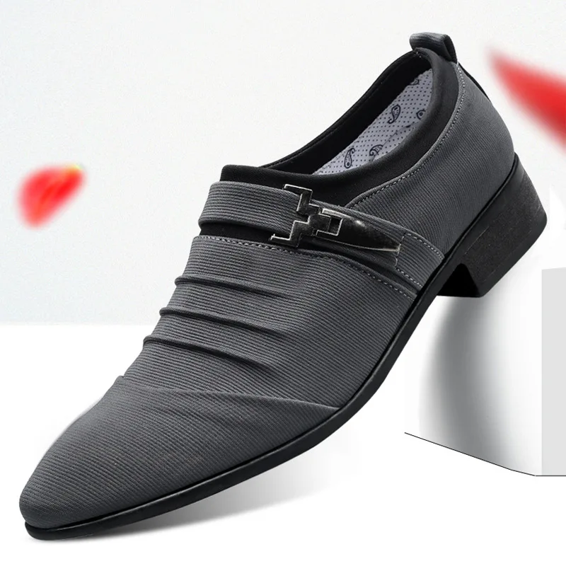 Mocasines De lona para hombre, Zapatos formales De diseñador, elegantes, para oficina y boda