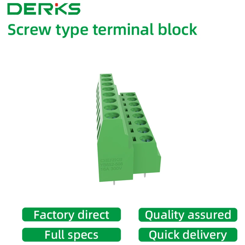 Factory direct DERKS YB652-508 pcb soldering circuit board terminal block 128B