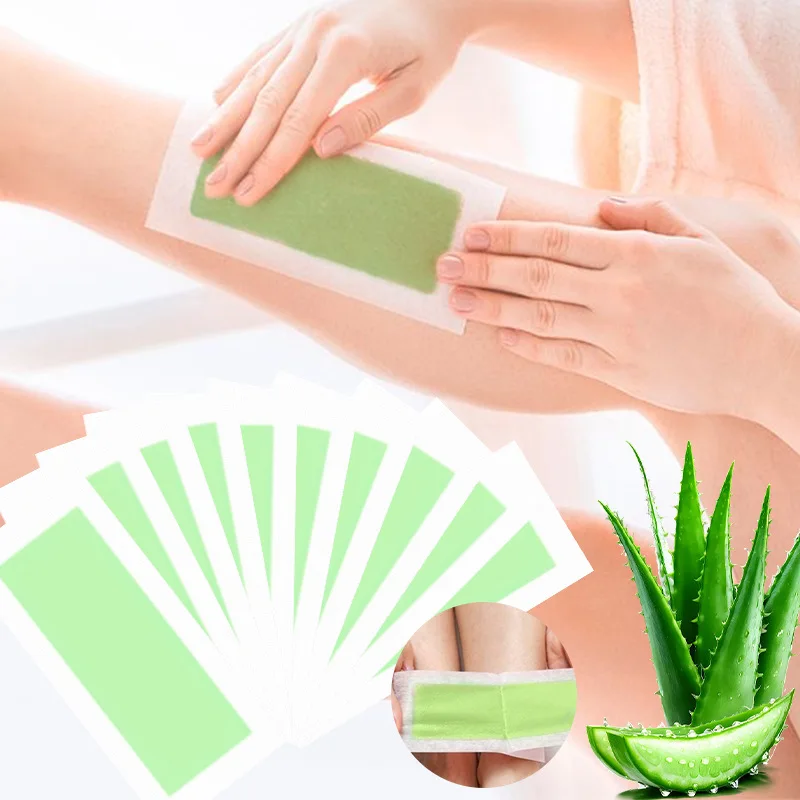 40Pcs Depilatory Cartine Hair Removal Wax Paper Cold Wax Strips Paper For Face Neck Arm Leg Body Beauty Tools