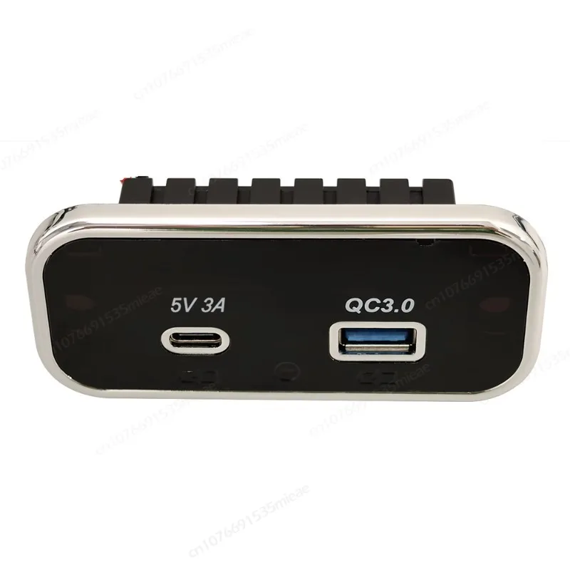 New 51W 12V USB Outlet 36W QC3.0 USB-A & 15W Type-C 5V 3.1A Ports Car Charger Socket for Car RV Boat Marine Truck Motorcycle Bus
