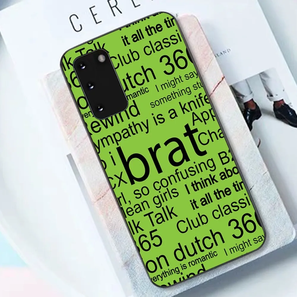 Singer C-Charli XCX Brat 360 365 Phone Case For Samsung S 9 10 20 21 22 23 30 23 24 Plus Lite Ultra FE S10lite Fundas