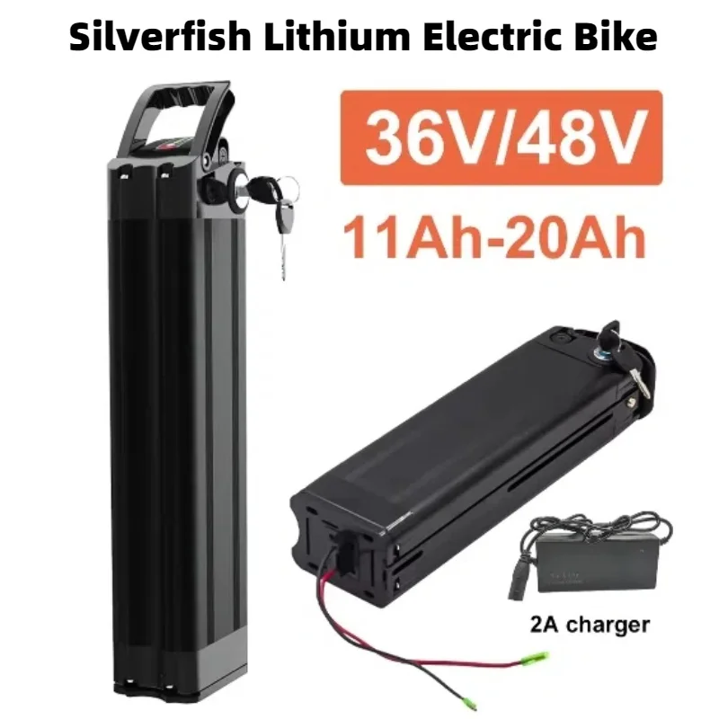 

SilverFish lithium Electric bike battery 48V batterie 36V 15 ah 20ah Electric bicycle Waterproof Lithium Battery+Charger