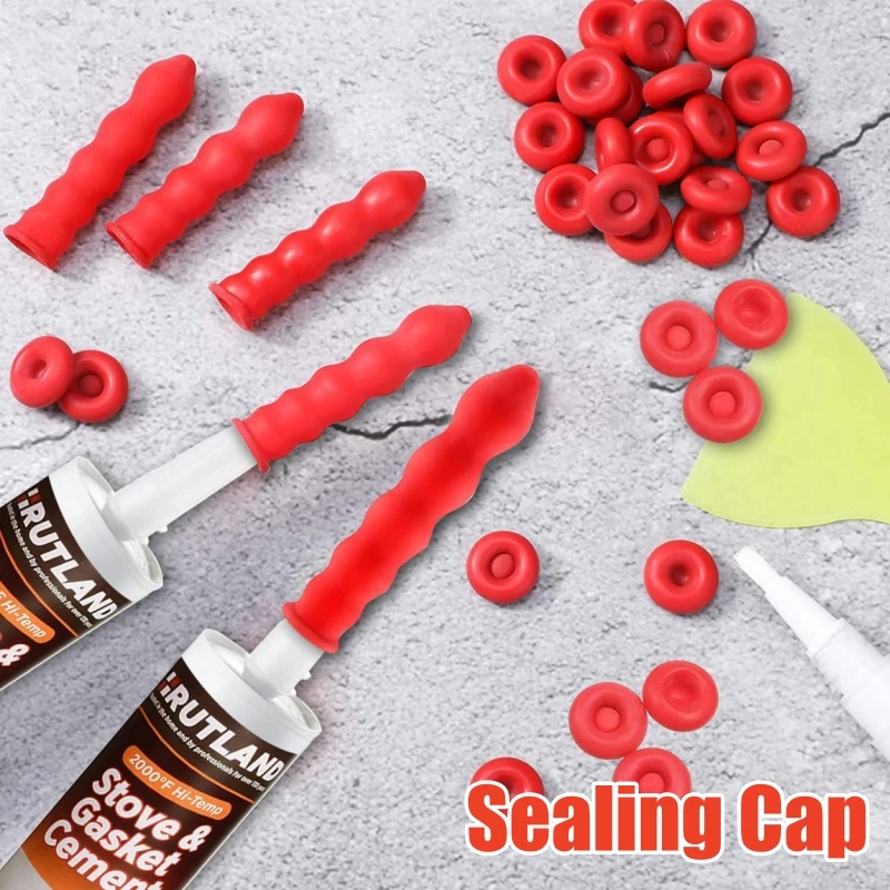 Caulk Cap for Seal Caulking Tubes Nozzle Protective Cover Adhesives Sealers Saver Sealer Caps for Covers Tube for Sealing