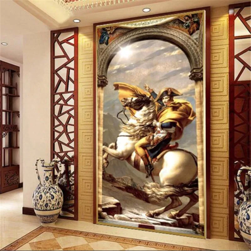 Custom Mural Wallpaper 3D Victory Returns Napoleon Photo Wallpaper 3D European Arch Porch Background Wall Papers Home Decor