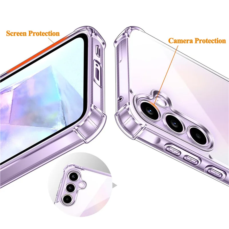 coque en silicone pour Samsung Galaxy A55 5G coques de téléphone transparente antichoc souple housse pour Samsung A55 case Samsung A 55 étui A55 5G