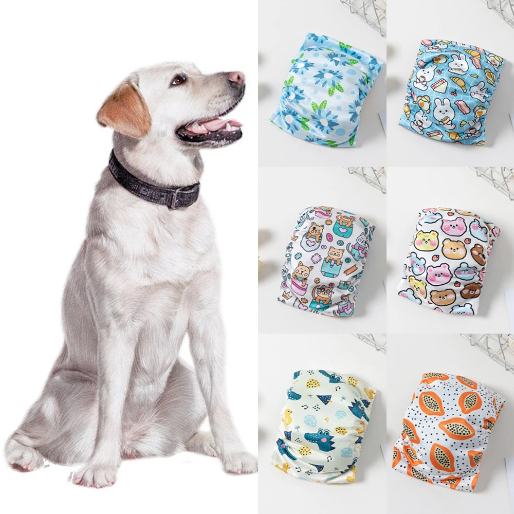 

Cartoon Printing Adjusting Dogs Physiological Pants Prevent Bed Wetting Colorful Dog Diapers Practical Fashion Pet Accessories