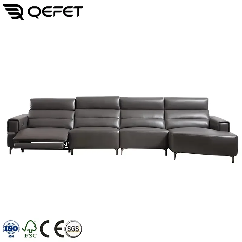 Special Shaped Sofa Best Seller Sectional Leather Italian Top Layer Nordic Modern Set