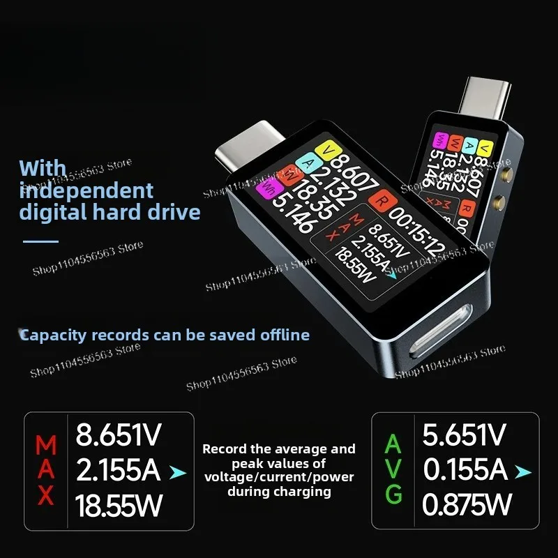 

Тестер USB CC1 с цветным экраном, вольтметр-амперметр PD3.1 Type-C 28В для обнаружения быстрой зарядки