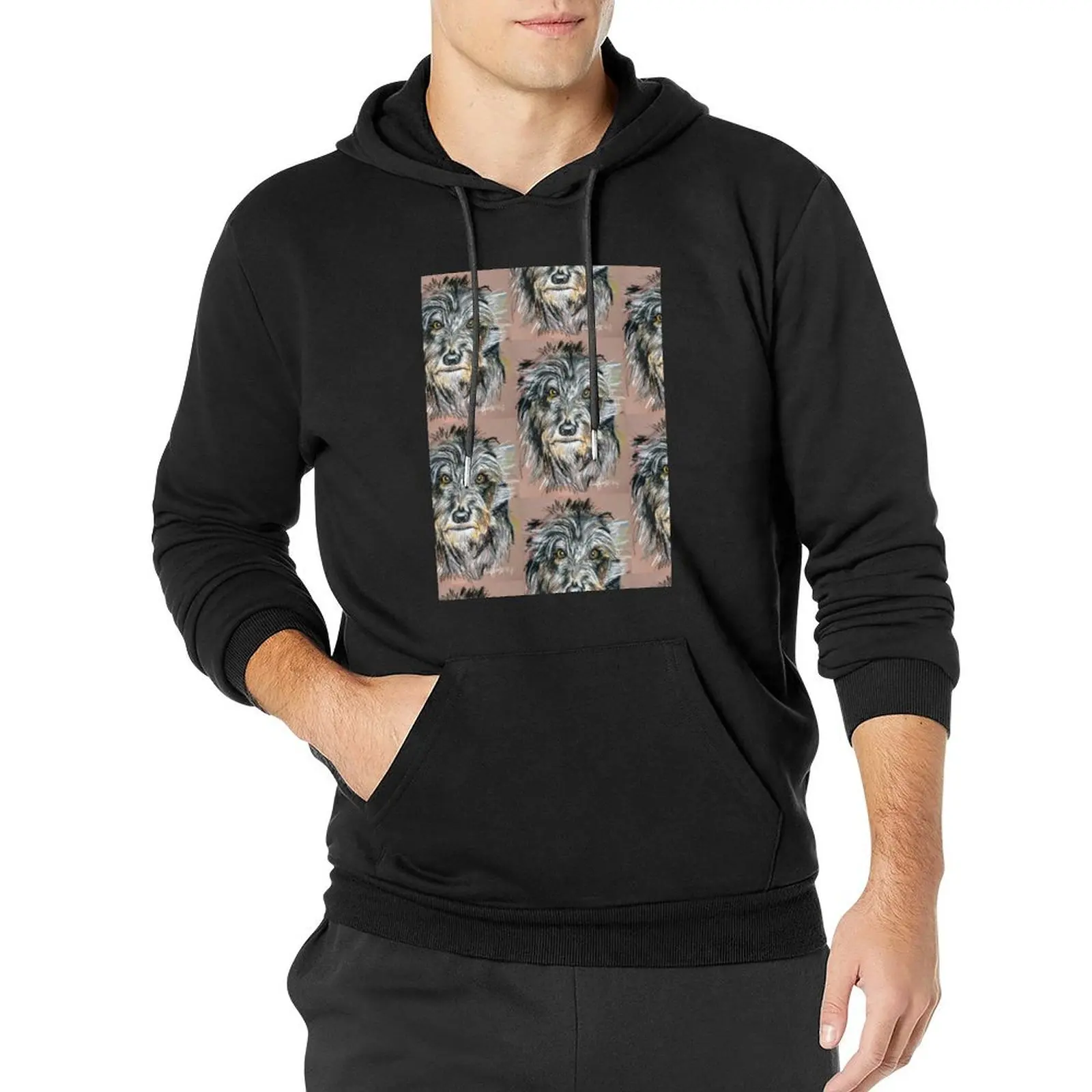 

Irish Wolfhound Pullover Hoodie japanese style men's winter sweater hoodie man
