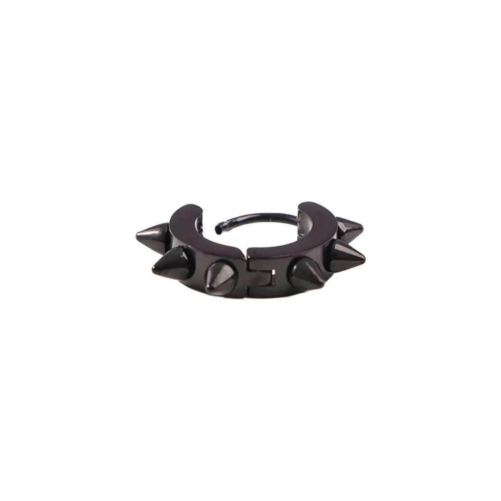 Rock 2 Pcs Rivet Gothic Spike Stainless Steel Fashion Accessories Jewelry Hoop Earrings Stud Earring