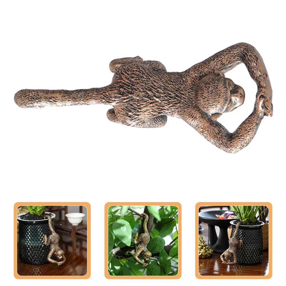 Resin Monkey Statue Garden Decoration Yard Scene Decor Indoor Outdoor Embellishment Window Display Festive Atmosphere Monkey