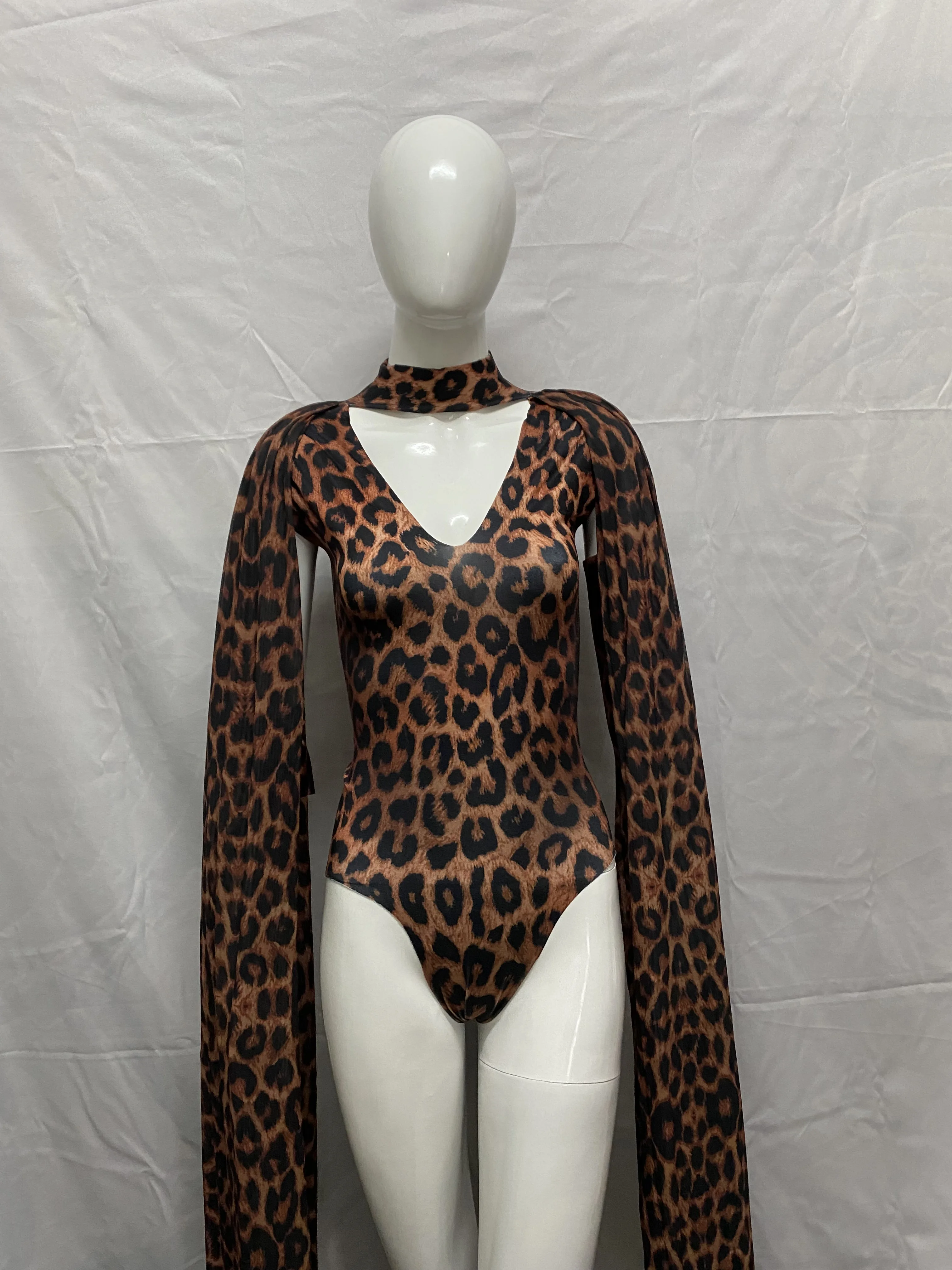 Модное леопардовое боди, перчатки, шаль с принтом, клоб на день рождения, празднование певицы, танцовщицы, купальник, наряды для выступлений на сцене, трансвестит