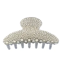 Luxury Spark Rhinestones Hair Claw Clip for Women Girls Good Handmade Hair Jewelry Ornament Accessory, Office Career Bridal Prom