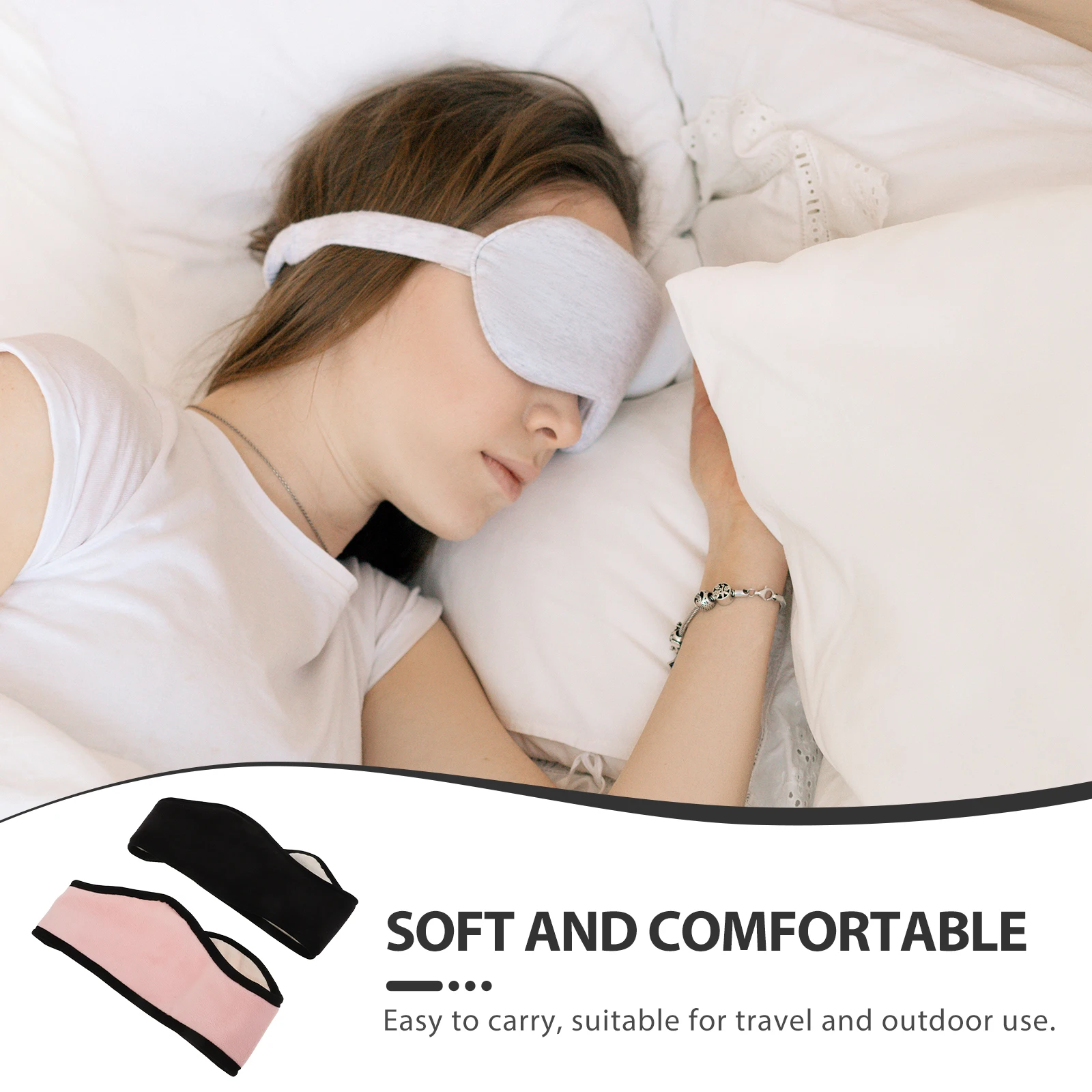 2pcs Soundproof Ear Muffs For Sleeping Noise Reduction Dormitory Use Soft Polyester Foldable Design Anti-Noise Ear Muffs Quiet