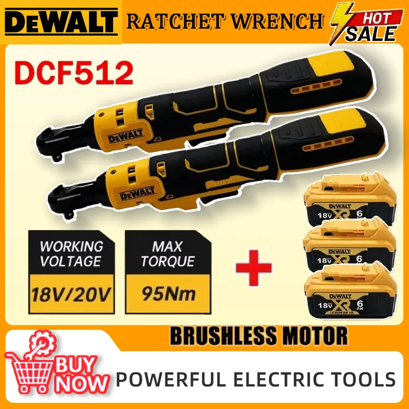 Dewalt DCF512 3/8 Inch 1/2 Inch Brushless Ratchet Right Angle Wrench LED Cordless Driver Variable Speed Power Wrench Power Tools