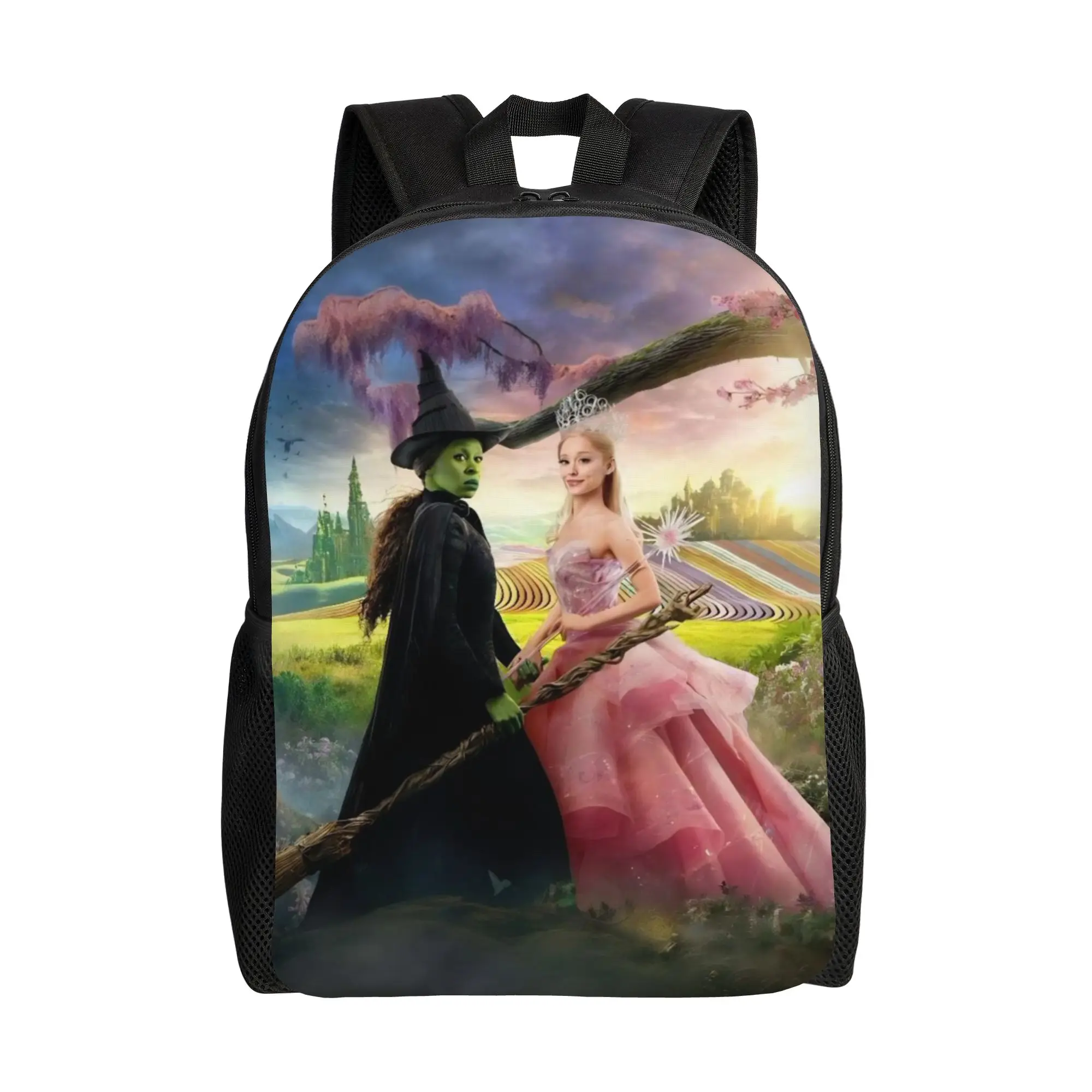 Wicked Movie Fashion Backpack Lightweight High School Business Elphaba Glinda Daypack for Men Women Laptop Shoulder Bag