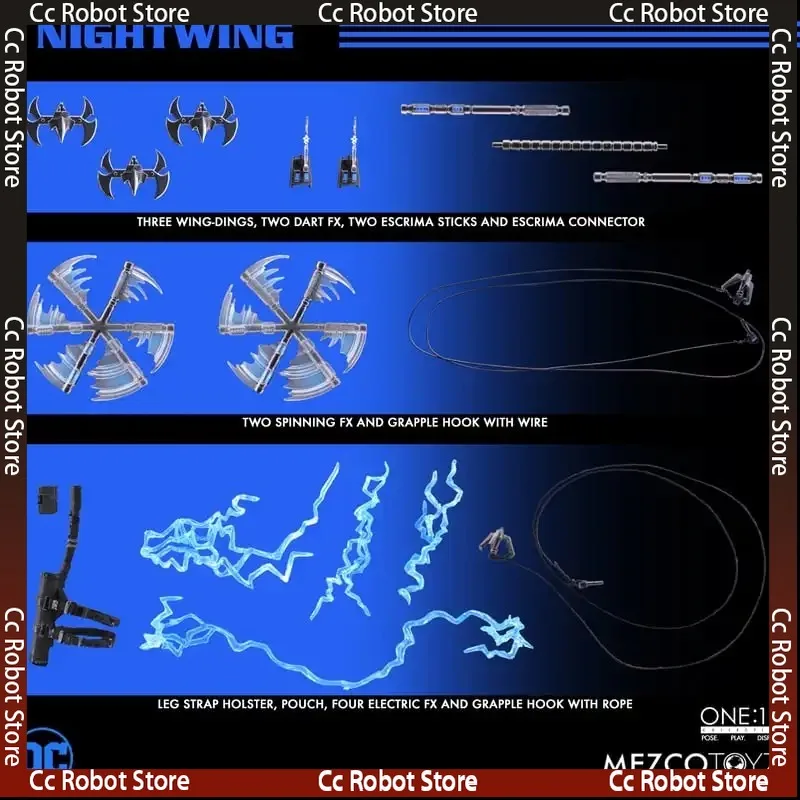 【在庫あり】売れ筋商品 100%正規品 メズコトイズ ナイトウィング 1/12 バットマン アニメーション コレクタブル アクションフィギュア モデル玩具