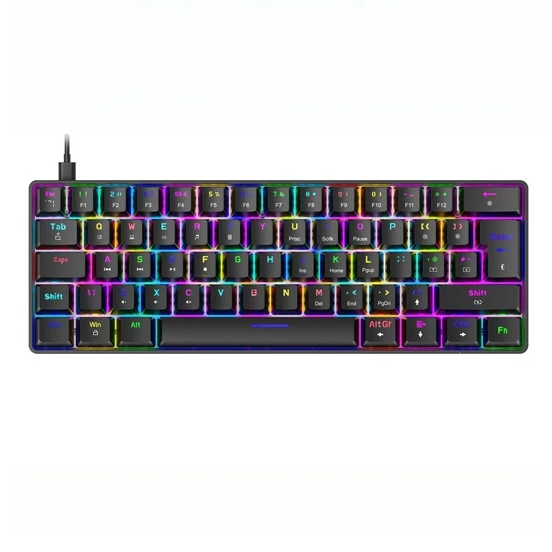 

Luminous mechanical keyboard gaming desktop laptop wired 62-key keyboard