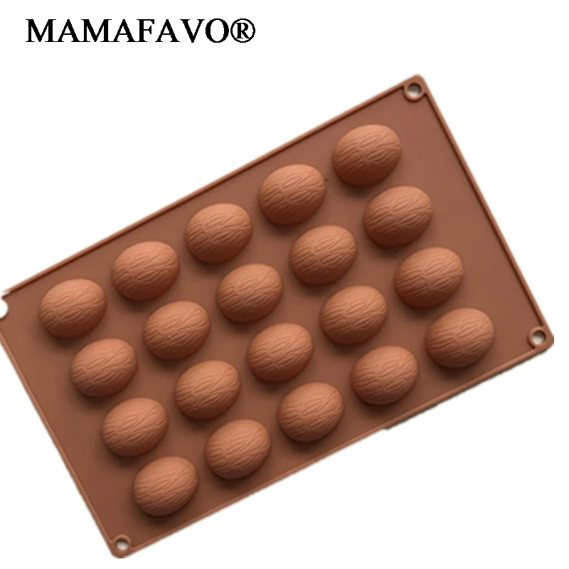 20 Holes Walnuts Nuts Shape Cake Chocolate Molds Silicone Pudding Mold Household DIY Cake Baking Tools  H020