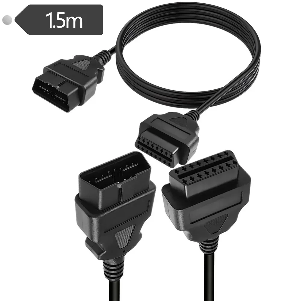 OBD2 Extension Cable  ODB2 Extension Cable OBD II 16 Pin Mable to Female Extension Cable 1.5m - view 2