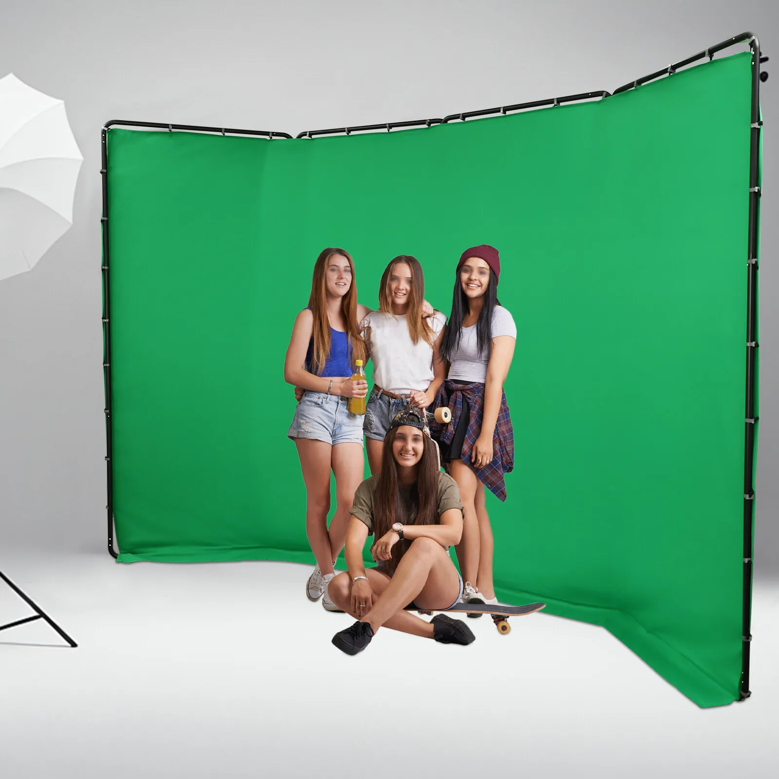 Focus Panoramic Hintergrund 13' Chroma Key Grün 4m