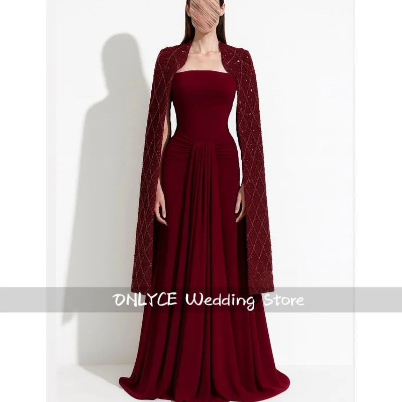 

Customized Elegant Pleat Sequined Pattern A-line Long Dresses Bespoke Occasion Homecoming Chinese Style Exquisite