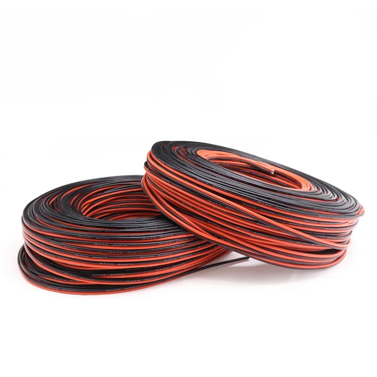 1/2/5M Filo di Rame Cavo di Gomma Siliconica Morbido 30 28 26 24 22 20 18 16 14 12 10 8 AWG 2 Pin Flessibile FAI DA TE LED connettore Nero Rosso