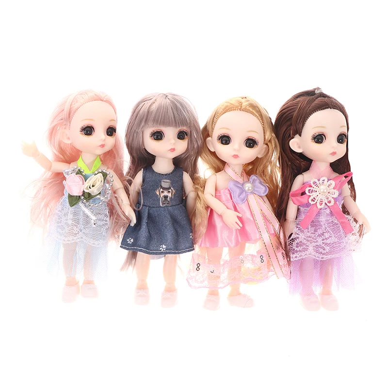 17Cm Leuke Mini Doll 13 Beweegbare Gezamenlijke Dress Up Prinses Pop Met 3D Grote Ogen Diy Speelgoed Pop Met kleding 1/12 Mode Pop