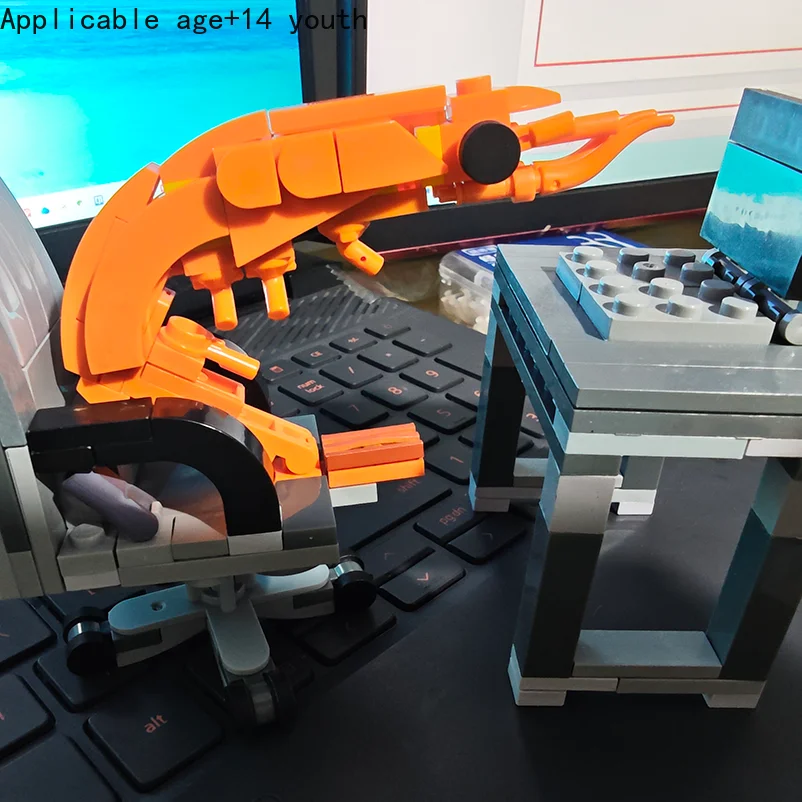 MOC ビルディングブロックエビモデルフィギュア、パズルアセンブリ、男の子と女の子のランダムミックス、インターネットセレブのクリエイティブパロディ