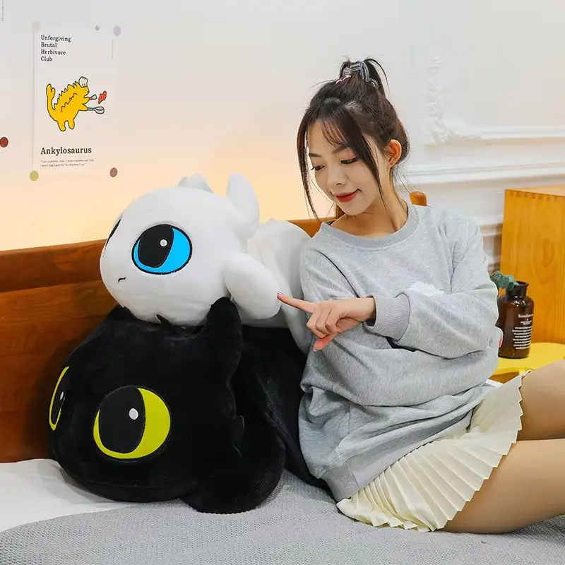 40-100 سنتيمتر ليتل الطائر التنين الأسهم Kawaii ألعاب من نسيج مخملي الكذب الموقف بلا أسنان دمية وسادة للأطفال والأزواج هدية عيد ميلاد