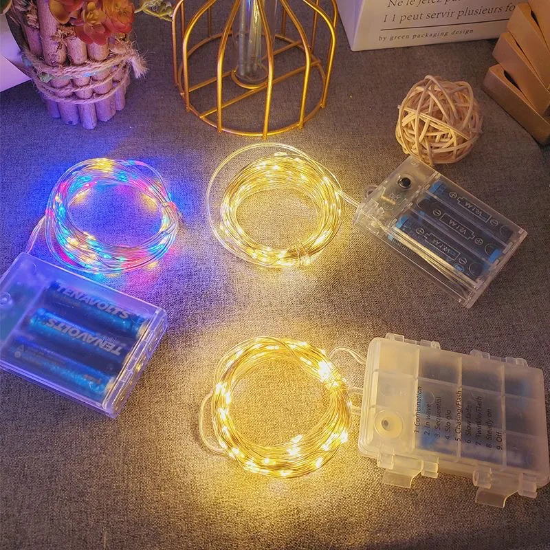 5m/10m Copper Wire Battery Box Garland LED Wedding Decoration for Home Decoration Fairy for Party Decoration String Light