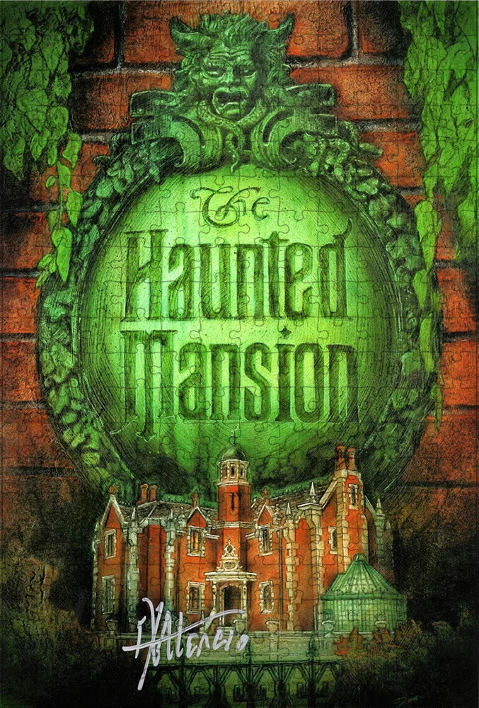 300/500/1000 Pieces Disney Cartoon Puzzles The Haunted Mansion Jigsaw Puzzle Children's Handmade Games Adult Decompression Toys