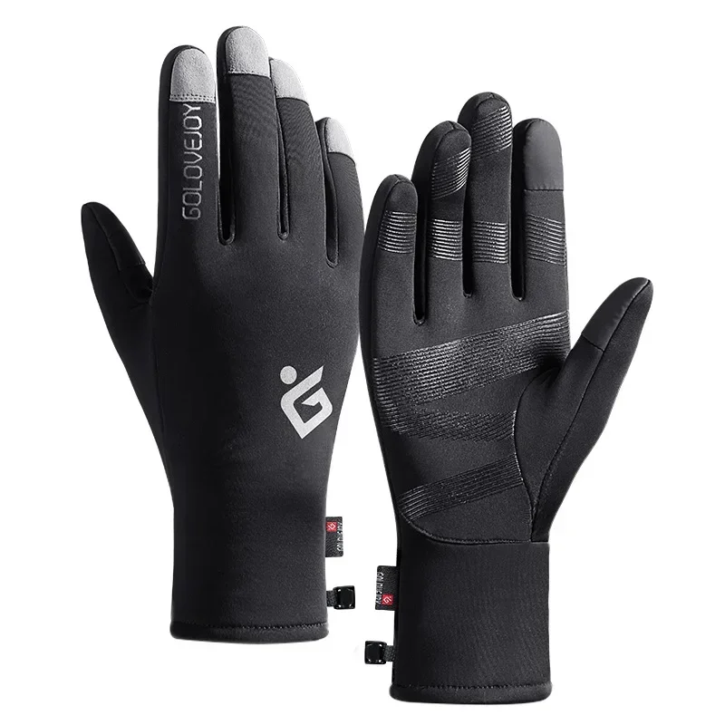 

1 пара уличных нескользящих ветрозащитных теплых термоперчаток для катания на лыжах, снега, езды на велосипеде, водонепроницаемые зимние перчатки, материковый Китай
