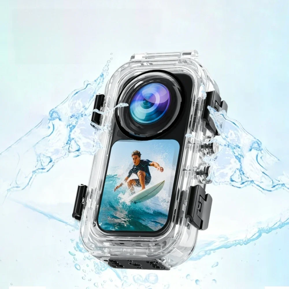 For Insta360 X6 Quick Release Diving Case 60m Panoramic Camera Waterproof Protective Housing Case Diving Shell