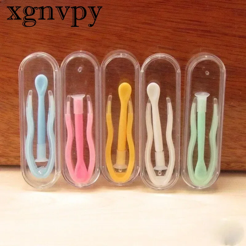 Xgnvpy One Silicone Clamp Drink Contact Lens Wear Clamp Bar Group Box Matching Supplies Set Glasses Set Beauty