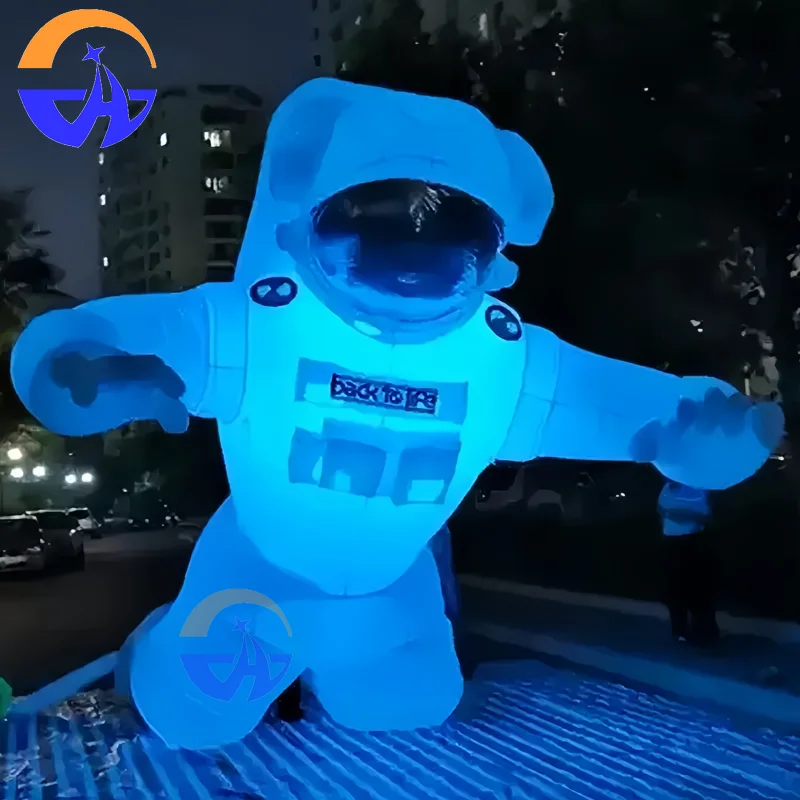 

Подвесной надувной космонавт со светодиодной подсветкой, рекламный космонавт, гигантский космический человек, мультяшное украшение для наружного дисплея