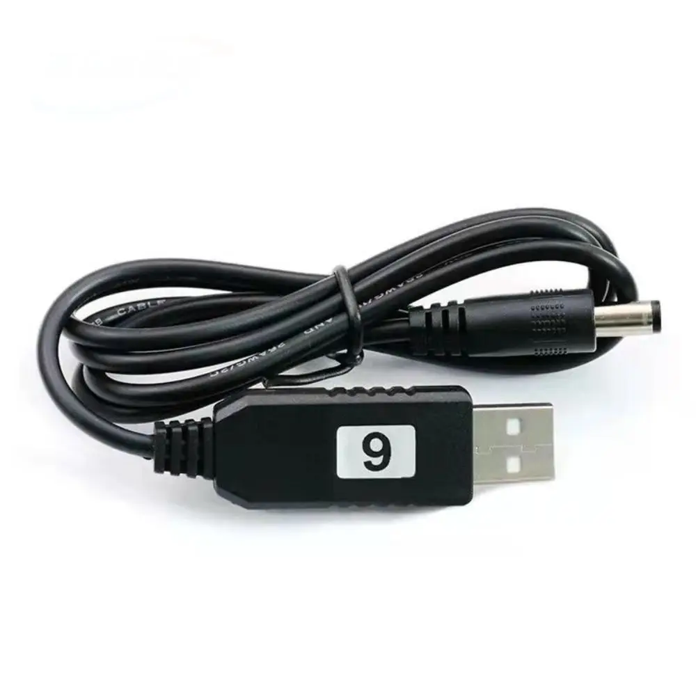 DC 5V to 9V/12V Cable Boost Converter USB to DC Step-up Cord Power Cable 2.1X5.5MM Plug for Wifi Router Modem Fan Speaker