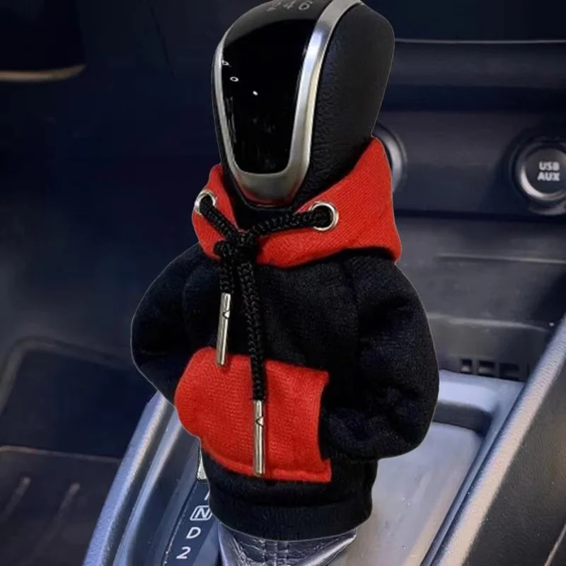 Gear Shift Mini Hoodie Cover Shift Cover Gear Handle Decoration Fits Manual Automatic Universal Car Shift Lever Interior Decor