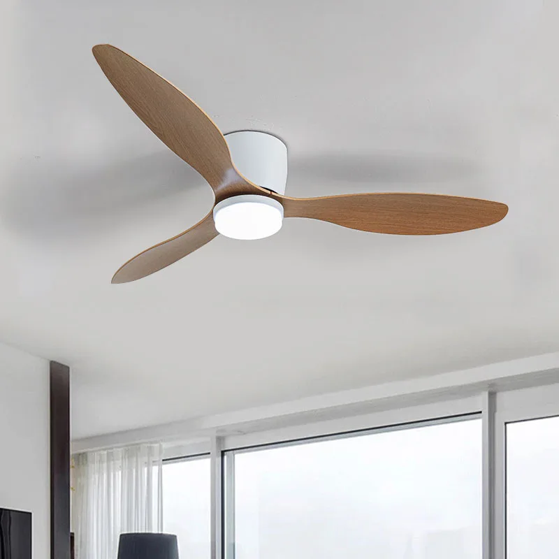 ABS Blade Low Sealing Fan Lamp Modern Living Room Bedroom LED Ceiling Fans with Light Remote Control DC Motor Fan Ventilator