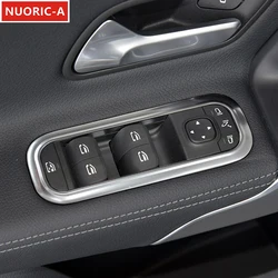 Stainless Steel Window Glass Lifting Buttons Frame Decoration Cover Trim For Mercedes Benz A B Class W177 W247 CLA C118 GLA H247