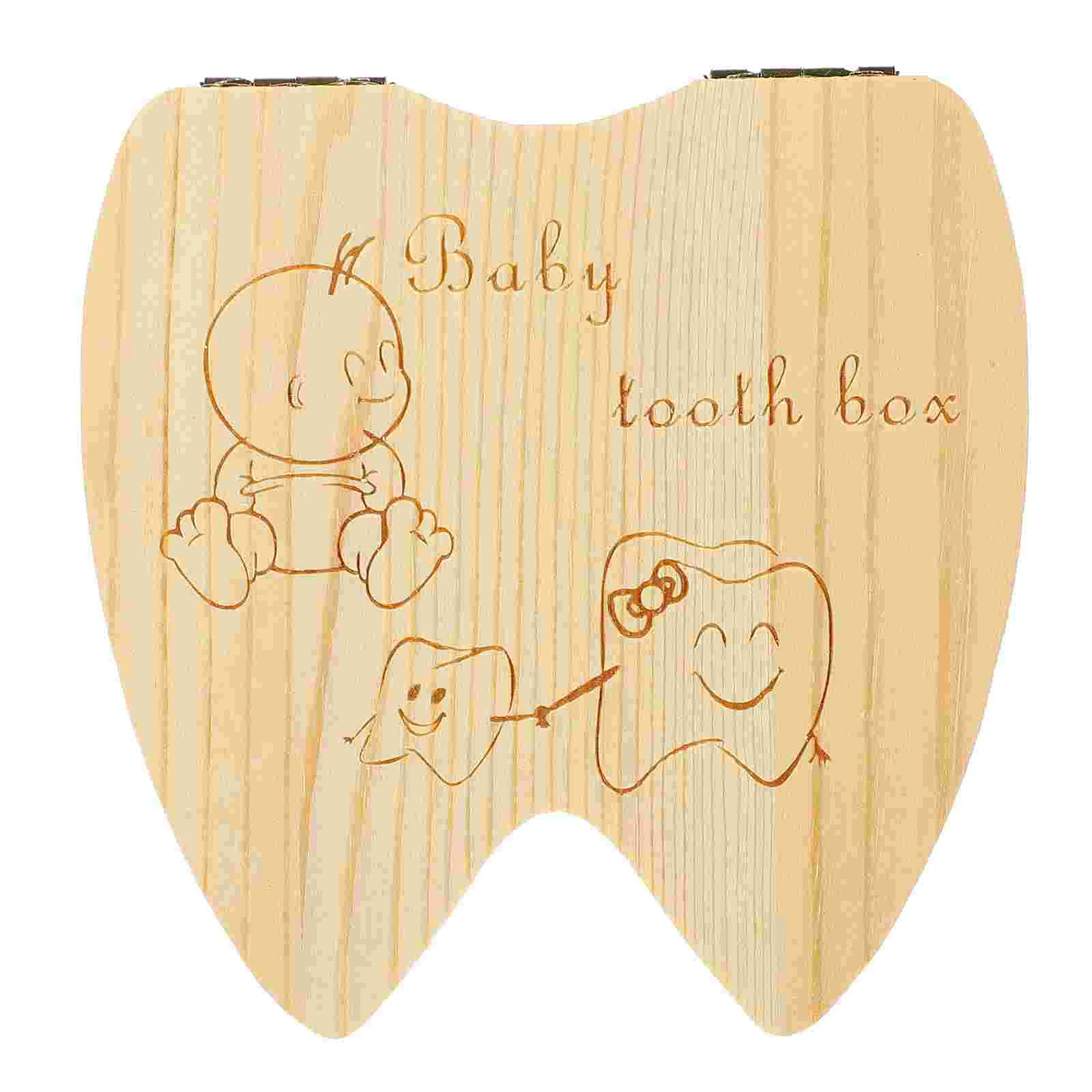 Tooth Keepsake Box French Children\'s Baby Teeth Preservation Box Tooth Case Milk Fairy Holder Ratoncito Kids Storage