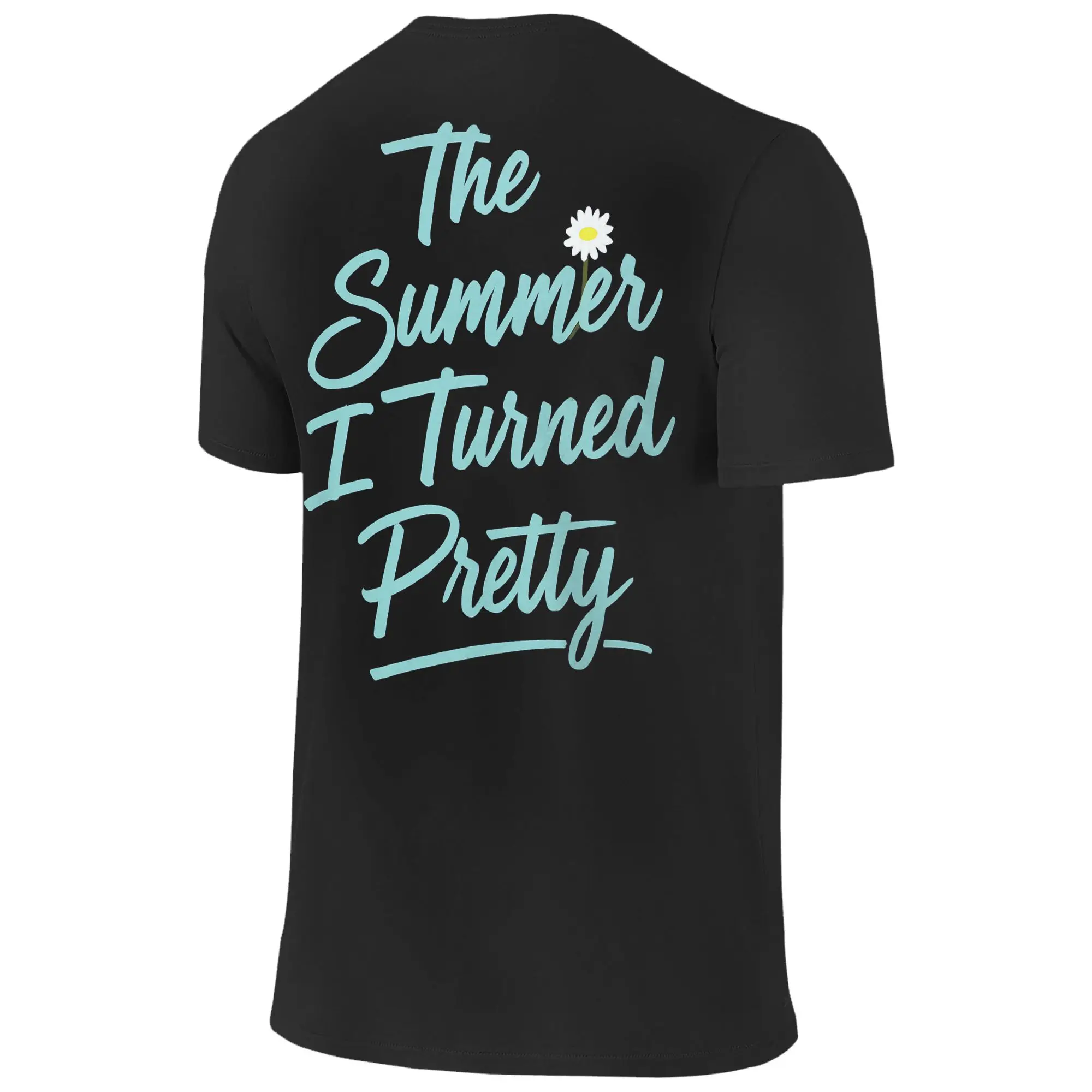 팀 콘래드 여름에 예뻐진 커플용 코튼 티셔츠 비치 티셔츠 O넥 노벨티 티셔츠 오버사이즈 프린트 탑