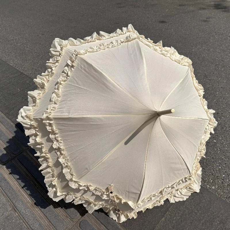 

Зонт-парасоль DD4097 в винтажном стиле «Принцесса», с длинной ручкой, для свадебных торжеств, кружевной, в стиле Лолита, для невесты