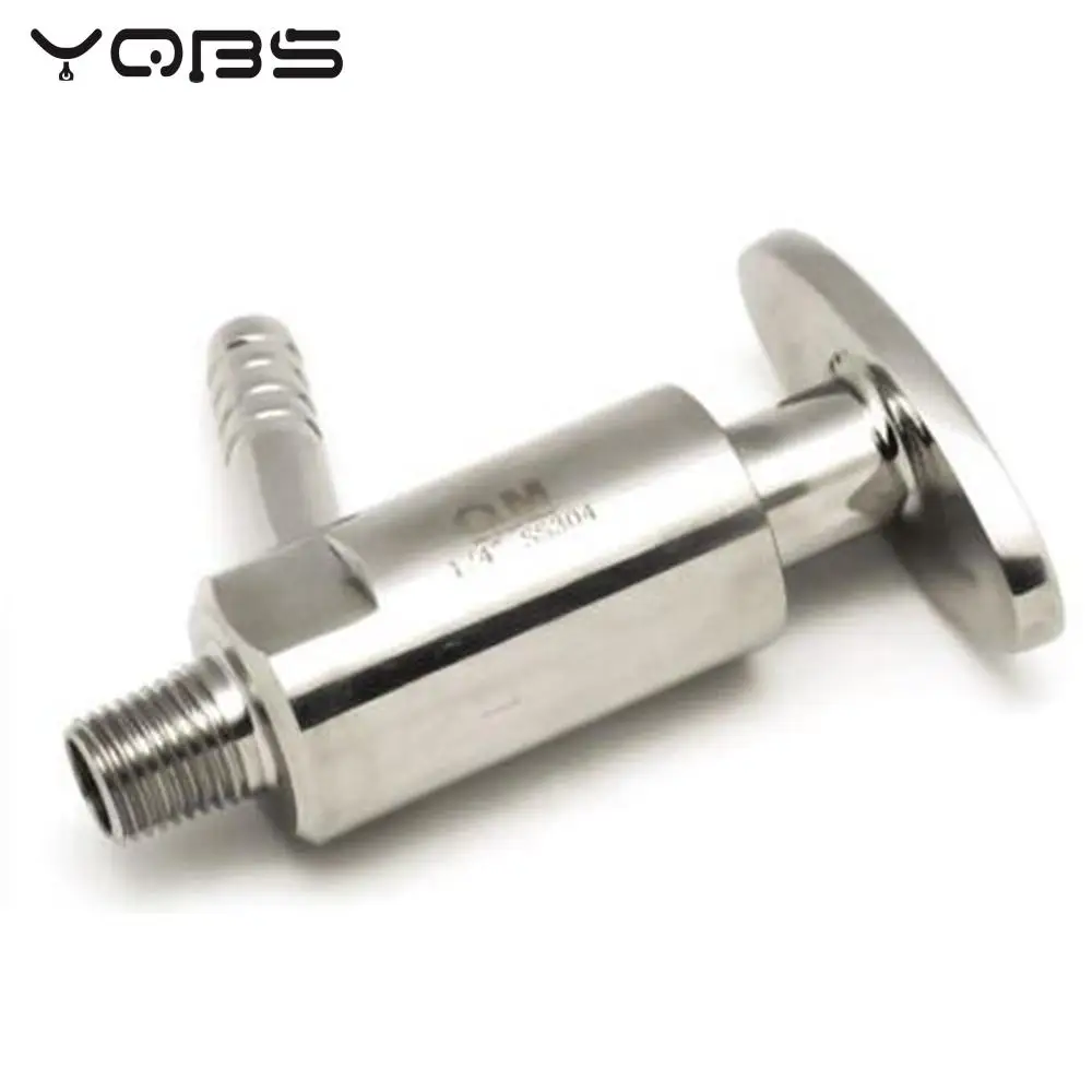 YQBS Male Thread End Sample Valve Sanitary SS304 Stainless Steel with Welded Female