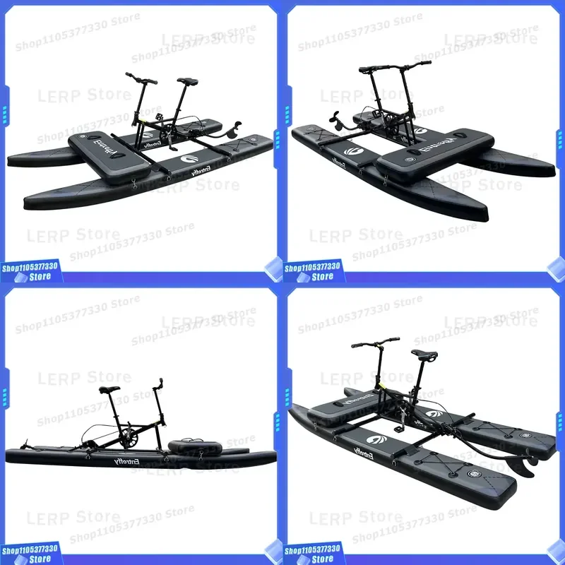 Favorite 2026 Outdoor Inflatable Water Bike Pedal Boat Aluminum Drop Stitch Water Pedal Sea Bike for Water Sports