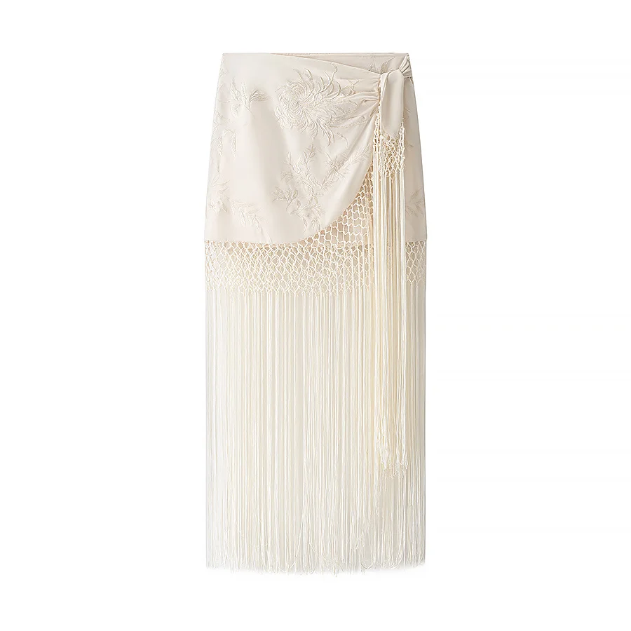

Korejepo new women's clothing European and American style fashionable slim fit and slimming lace embroidered half skirt